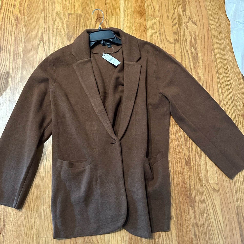 Brown J.Crew blazer size large brand new